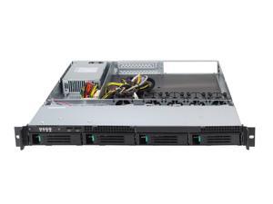 4 bay hot swappable storage server 1U chassis 6GB/SATA backplane standard 500W power supply empty chassis