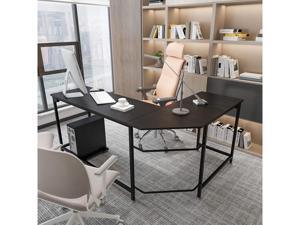 Office Desk L-Shaped Work Desk Corner Desk with Shelves Computer Desk for Home Office Study