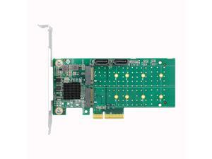 Linkreal 6Gb/s PCIe x4 to 2-Port M.2 & 2-Port SATA RAID Card