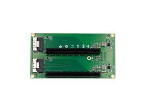 Linkreal 2 Port SFF-8654 to 2 PCIe x16 Slot Adapter