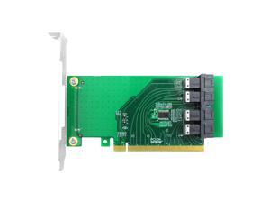 Linkreal 4 Port PCIe 3.0 x16 Bifurcation Controller Card with SFF-8643 36 Pin Connector for U.2 (SFF-8639) PCIe-NVMe SSD - Support Intel 750 2.5-inch U.2 SSD Linkreal 4 Port PCIe 3.0 x16 Bifurcation Controller Card with SFF-8643 36 Pin Connector for U.2 (SFF-8639) PCIe-NVMe SSD - Support Intel 750 2.5-inch U.2 SSD