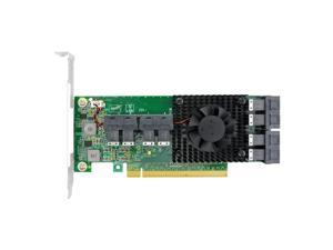 Linkreal 8 Port U.2 to PCI Express x16 SFF-8639 NVMe SSD Adapter with SFF-8643 Mini-SAS HD 36 Pin Connector and PLX8749 chipset for Servers