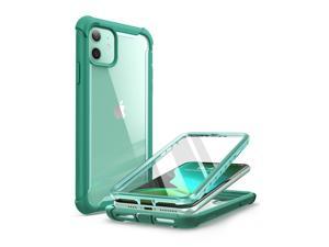 i-Blason Ares Case for iPhone 11 6.1 inch (2019 Release), Dual Layer Rugged Clear Bumper Case With Built-in Screen Protector (MintGreen)