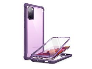 iBlason Ares Series Designed for Samsung Galaxy S20 FE 5G Case 2020 Release Dual Layer Rugged Clear Bumper Case with Builtin Screen Protector Purple