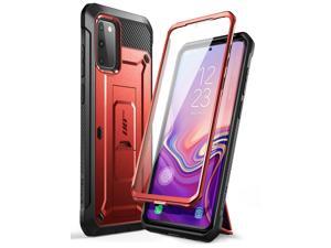 Unicorn Beetle Pro Series Designed for Samsung Galaxy S20 FE 5G Case (2020 Release), Full-Body Dual Layer Rugged Holster & Kickstand Case with Built-in Screen Protector (Red)