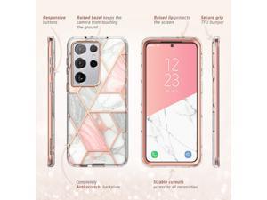 iBlason Cosmo Series Case for Samsung Galaxy S21 Ultra 5G 2021 Release Slim Stylish Protective Bumper Case Without Builtin Screen Protector Marble 68