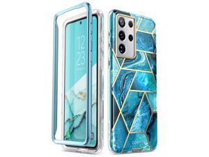 iBlason Cosmo Series Case for Samsung Galaxy S21 Ultra 5G 2021 Release Slim Stylish Protective Bumper Case Without Builtin Screen Protector Blue 68