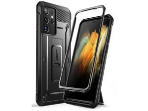 Unicorn Beetle Pro Series Case Designed for Samsung Galaxy S21 Ultra 5G (2021 Release), Full-Body Dual Layer Rugged Holster & Kickstand Case Without Built-in Screen Protector (Black)