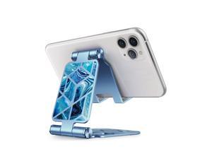 i-Blason Cell Phone Stand, Foldable Adjustable Phone Mount Holder , Compatible with iPhone 12 Mini 12 Pro Max 12 Pro 11 Xs X Xr 8 7 6s Plus, Android Smartphones, All Smart Phone (Blue)