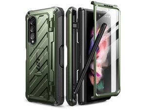 SUPCASE Unicorn Beetle Pro Series Case for Samsung Galaxy Z Fold 3 5G (2021), Full-Body Dual Layer Rugged Case with Built-in Screen Protector & Kickstand & S Pen Slot (Guldan)
