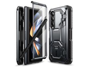 iBlason Armorbox Case for Samsung Galaxy Z Fold 4 Case 5G 2022 Release with Pen Holder  Kickstand Full Body Protective Bumper Case with Builtin Screen Protector Black