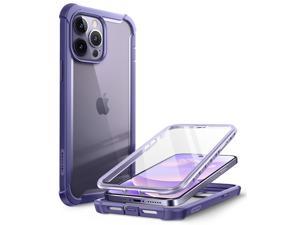 i-Blason Ares Case for iPhone 14 Pro 6.1 inch (2022 Release), Dual Layer Rugged Clear Bumper Case with Built-in Screen Protector(Mauve)