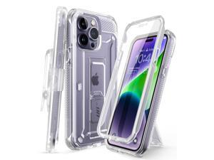 SUPCASE Unicorn Beetle Pro Series Case for iPhone 14 Pro Max (2022 Release) 6.7 Inch, Built-in Screen Protector Full-Body Rugged Holster Case (Clear)
