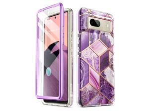 i-Blason Cosmo Series for Google Pixel 7 Case (2022), Slim Full-Body Stylish Protective Case with Built-in Screen Protector (Ameth) Purple
