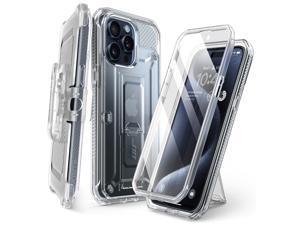 SUPCASE Unicorn Beetle Pro Case for iPhone 15 Pro Max 67 Builtin Screen Protector  Kickstand  BeltClip Heavy Duty Rugged Case Clear