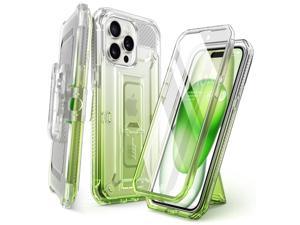 SUPCASE Unicorn Beetle Pro Case for iPhone 15 Pro Max 67 Builtin Screen Protector  Kickstand  BeltClip Heavy Duty Rugged Case Green