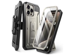 SUPCASE Unicorn Beetle Pro Case for iPhone 15 Pro 61 Builtin Screen Protector  Kickstand  BeltClip Heavy Duty Rugged Case Gray