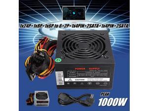 EU Plug Black 1000W Power Supply Psu Pfc Silent Fan Atx 24pin 12V PC Computer Sata Gaming PC Power Supply For Intel Amd Computer EU Plug Black 1000W Power Supply Psu Pfc Silent Fan Atx 24pin 12V PC Computer Sata Gaming PC Power Supply For Intel Amd Computer