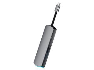 8 in 1 USB Hub to Type C Data Hub With 8-Port 3 USB 3.0 + 4K HDMI +3.5MM Audio + Type C PD + TF + SD Card Reader Ports 8 in 1 USB Hub to Type C Data Hub With 8-Port 3 USB 3.0 + 4K HDMI +3.5MM Audio + Type C PD + TF + SD Card Reader Ports