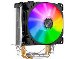CR1200 2 Heat Pipe Tower CPU Cooler RGB 3Pin Cooling Fans Heatsink 9cm Color Soft light Fan PU Cooler Streamer Radiator