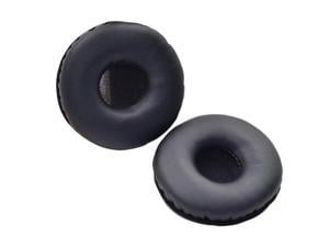 OIAGLH 2pcs Cushions Portable Protective PU Leather Black Cover Replacement Ear Pads Round Soft Easy Install For H390 Headset