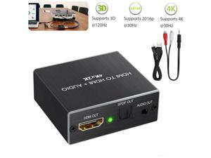 HDMI Audio Extractor Converter HDMI to Optical Toslink SPDIF with 1M HDMI 1.4 Cable and 3.5mm Stereo Audio Splitter Adapter Support 4K x 2K 3D HDMI Audio Extractor Converter HDMI to Optical Toslink SPDIF with 1M HDMI 1.4 Cable and 3.5mm Stereo Audio Splitter Adapter Support 4K x 2K 3D