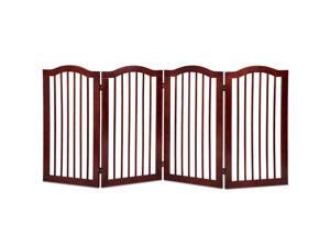 4 Panels Folding Freestanding Wood Pet Dog Safety Gate-36" 4 Panels Folding Freestanding Wood Pet Dog Safety Gate-36"