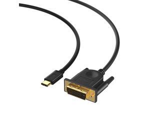 QGeeM USB C to DVI Cable Adapter,4K@30Hz Thunderbolt 3 to DVI 4FT USB 3.1 Type C to DVI(24+1) Male 4K@30Hz Cable Compatible with 2018 MacBook Pro, Surface Book 2, Dell XPS 13, Galaxy S10 (1.2M) QGeeM USB C to DVI Cable Adapter,4K@30Hz Thunderbolt 3 to DVI 4FT USB 3.1 Type C to DVI(24+1) Male 4K@30Hz Cable Compatible with 2018 MacBook Pro, Surface Book 2, Dell XPS 13, Galaxy S10 (1.2M)