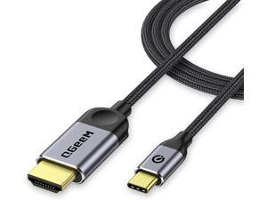 USB C to HDMI Cable Adapter 6ft 4K,QGeeM USB Type C to HDMI Cable Thunderbolt 3 Compatible with MacBook Pro 2017-2020 IPad pro,Samsung S9 S10,Surface Book 2,Dell XPS 13/15,Pixelbook More