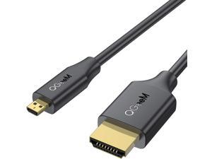Micro HDMI to HDMI Cable 6FT, QGeeM High Speed 4K 60Hz Male to Male HDR HDMI 2.0 Adapter, Compatible with GoPro Hero 7/6 / 5, GoPro Hero 2018, Sony A6600 / A6400 Nikon Z50, Canon EOS M50Leica CL Micro HDMI to HDMI Cable 6FT, QGeeM High Speed 4K 60Hz Male to Male HDR HDMI 2.0 Adapter, Compatible with GoPro Hero 7/6 / 5, GoPro Hero 2018, Sony A6600 / A6400 Nikon Z50, Canon EOS M50Leica CL