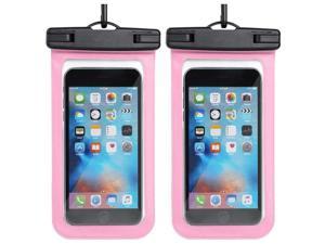 Waterproof Phone Pouch Waterproof Phone Case for iPhone 15 14 13 12 Pro Max XS Samsung IPX8 Cellphone Dry Bag Beach Essentials 2Pack Light Pink