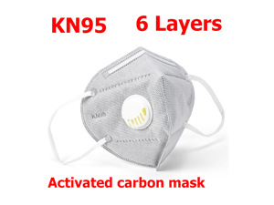 40pcs KN95 Mask 6-layers N95 Activated Carbon Mask PM2.5 FPP2 Anti-fog Strong Reusable Protective Mask With Breathing Valve Folding Fespirator Gray 40pcs KN95 Mask 6-layers N95 Activated Carbon Mask PM2.5 FPP2 Anti-fog Strong Reusable Protective Mask With Breathing Valve Folding Fespirator Gray