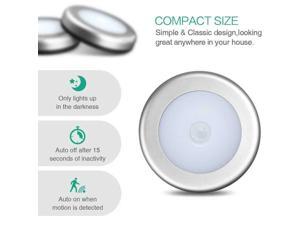 6LED Motion Sensor Lights - Cordless Battery Powered Built-in Magnets Optional Sticky Pads Motion Sensing Hallway Closet Cabinet Stair Nightlight Cool White 6LED Motion Sensor Lights - Cordless Battery Powered Built-in Magnets Optional Sticky Pads Motion Sensing Hallway Closet Cabinet Stair Nightlight Cool White