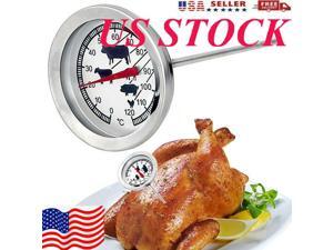 Poultry Meat Thermometer Analog Thermometer Cooking Thermometer in Oven Safe Waterproof Large Dial Stainless Steel Probe and Housing BBQ Cooking Meat Poultry Food BBQ Oven Temperature Cooking Probe US Poultry Meat Thermometer Analog Thermometer Cooking Thermometer in Oven Safe Waterproof Large Dial Stainless Steel Probe and Housing BBQ Cooking Meat Poultry Food BBQ Oven Temperature Cooking Probe US