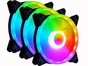 Vicabo RGB Lighting LED 120mm 3 Packs Case Fans PC Cooling Ultra Quiet Fan, 12V 4Pin/3Pin, Absorbing Rubber Pads, for Computer Case CPU Air Cooler & Liquid Radiator System Components (3pcs) Vicabo RGB Lighting LED 120mm 3 Packs Case Fans PC Cooling Ultra Quiet Fan, 12V 4Pin/3Pin, Absorbing Rubber Pads, for Computer Case CPU Air Cooler & Liquid Radiator System Components (3pcs)