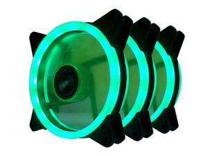 Vicabo 3 Packs 120mm PC Cooling Silent 15 LEDs Case Fans Computer Cooler Cooling, 120mm Quiet Dual Light Loop LED Fan, 3/4 pin, Green LED Lighting (3pcs) Vicabo 3 Packs 120mm PC Cooling Silent 15 LEDs Case Fans Computer Cooler Cooling, 120mm Quiet Dual Light Loop LED Fan, 3/4 pin, Green LED Lighting (3pcs)