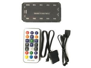 Vicabo Universal LED RGB Fan Controller PC Cooler Computer Case Cooling Fan Controller, with Remote Control Vicabo Universal LED RGB Fan Controller PC Cooler Computer Case Cooling Fan Controller, with Remote Control