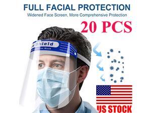 20PCS Safety Full Face Shield Protector Eyes And Face Full Clear Transparent Reusable Washable Protection Cover Face Cover Anti-Splash Anti-fog Windproof Dustproof Protective US Shipping 20PCS Safety Full Face Shield Protector Eyes And Face Full Clear Transparent Reusable Washable Protection Cover Face Cover Anti-Splash Anti-fog Windproof Dustproof Protective US Shipping