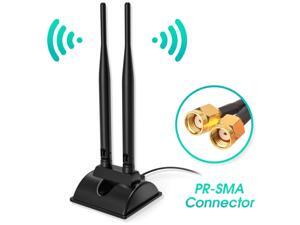Dual Band WiFi Network Antenna 6dBi with RP-SMA Female Connector, AC 2.4GHz 5.8GHz Antennas with Magnetic Base Work with PCI-E Wi-Fi Network Card USB WiFi Adapter Wireless Router Extender IP Camera Dual Band WiFi Network Antenna 6dBi with RP-SMA Female Connector, AC 2.4GHz 5.8GHz Antennas with Magnetic Base Work with PCI-E Wi-Fi Network Card USB WiFi Adapter Wireless Router Extender IP Camera