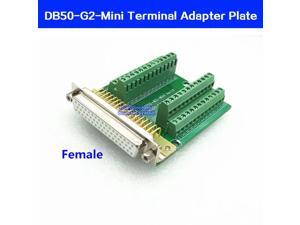 D-SUB DB50 M2 Mini Female Header Breakout Board, Terminal Block, Connector.