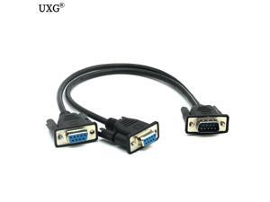 DTECH DB9 to DB9 RS232 Serial Cable Male to Male Null Modem Cord Cross TX//RX line for Data Communication 5 Feet, Black