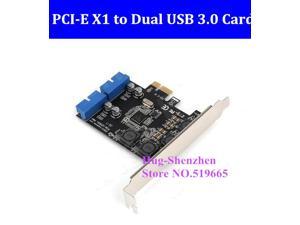 VVU Type A 20Pin to Dual USB3.0 Adapter Connverter Desktop Motherboard 19 Pin/20P Header to 2 Ports USB 3.0 A Female Connector Card Reader 