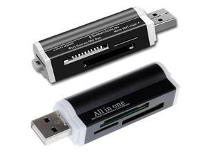 All in One all in 1 USB 2.0 Memory Card Reader Adapter for Micro SD MMC SDHC TF M2 (Black) All in One all in 1 USB 2.0 Memory Card Reader Adapter for Micro SD MMC SDHC TF M2 (Black)