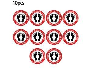 10PCS Social Distancing Floor Decals Stickers Social Distancing Sign Stand Here Floor Sticker Safety Signs for Crowd Control Guidance/ Grocery/Supermarket/School 10PCS Social Distancing Floor Decals Stickers Social Distancing Sign Stand Here Floor Sticker Safety Signs for Crowd Control Guidance/ Grocery/Supermarket/School