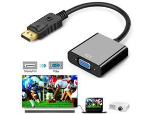 Display Port to VGA, DisplayPort DP Male To VGA Female Cable Adapter Converter Compatible with Computer, Desktop, Laptop, PC, Monitor, Projector, HDTV - Black Display Port to VGA, DisplayPort DP Male To VGA Female Cable Adapter Converter Compatible with Computer, Desktop, Laptop, PC, Monitor, Projector, HDTV - Black