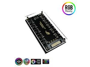 5V 3Pin RGB Hub Splitter 10-Port Hub with 50CM 3Pin Extension Cable, Perfect for Lots of RGB LED Strip Lighting, Fans, Cooler 5V 3Pin RGB Hub Splitter 10-Port Hub with 50CM 3Pin Extension Cable, Perfect for Lots of RGB LED Strip Lighting, Fans, Cooler