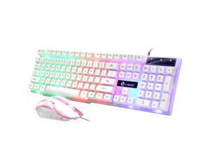 LED Backlit Wired Gaming Keyboard and Mouse Combo Ergonomic USB Keyboards Mechanical Feel Illuminated for Windows Mac LED Backlit Wired Gaming Keyboard and Mouse Combo Ergonomic USB Keyboards Mechanical Feel Illuminated for Windows Mac