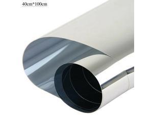 Silver Mirror Film - 40x100cm Window Film One Way Mirror Silver Insulation Stickers Solar Reflective Home Window Silver Reflective Mirror Film Silver Mirror Film - 40x100cm Window Film One Way Mirror Silver Insulation Stickers Solar Reflective Home Window Silver Reflective Mirror Film