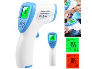 English Version, Chinese Version Shipped Randomly Decdeal Digital Forehead Thermometer Infrared Baby Thermometer Non-Contact Body Temperature Gauge for Baby with Fever Alarm