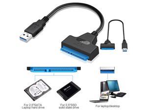 USB 3.0 to 2.5" SATA 2 Hard Drive Adapter Cable - SATA to USB 3.0 Converter for SSD/HDD - Hard Disk Drive Lead 22 pins